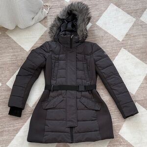 Women's Gray Hooded Coat